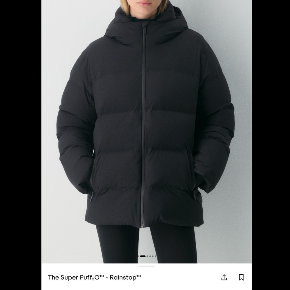 The Super Puff20™ Rainstop - Aritzia - Size S - Black - Zip Puffer Coat